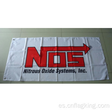 Bandera NOS Sistema de óxido nitroso banner 90X150CM tamaño 100% poliéster